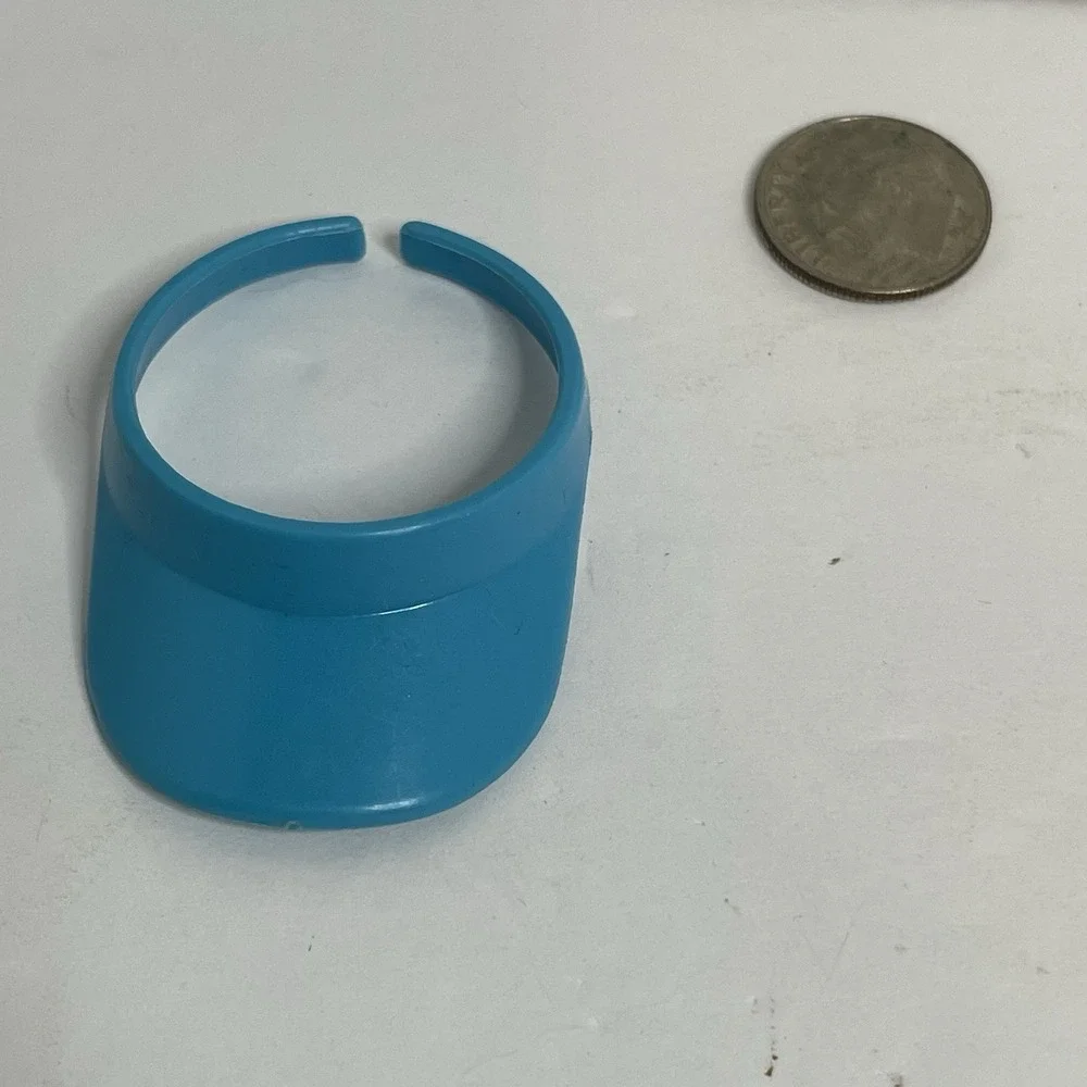 Vintage Barbie Blue Visor Hat Doll Accessory